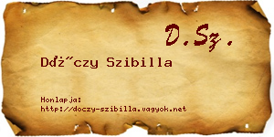 Dóczy Szibilla névjegykártya